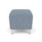 Lesro Siena Lounge Reception 1 Seat Bench, Brushed Steel, RS Rain Song Upholstery SN1001 - alternate 2